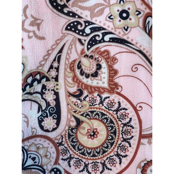 Anthropologie Pink Paisley Midi Dress - Picture 8 of 9